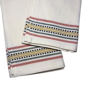 Trueliving Placemats Unisex OS Cream New Striped Boho Farmhouse Cotton 4 Pack